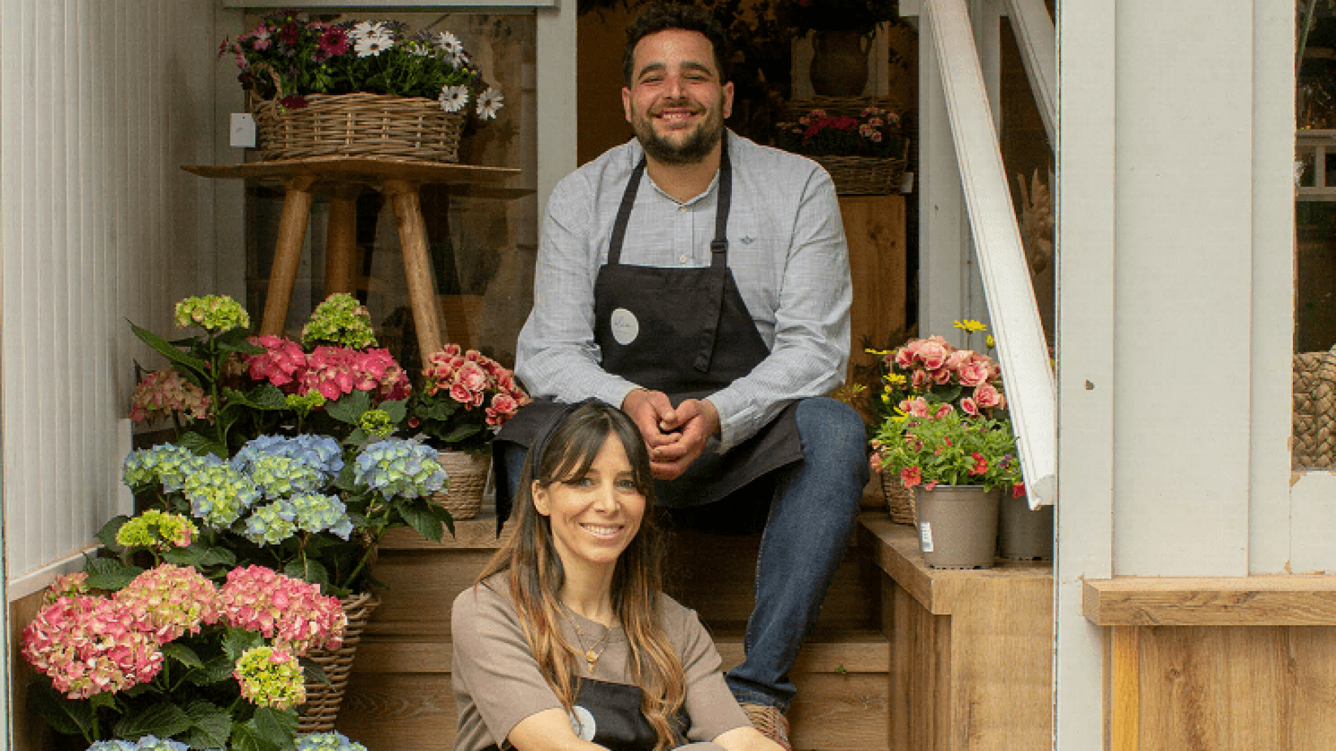 Nuria y Javi de Aloia Estudio Floral, colaborador homologado de La Quinta de Illescas
