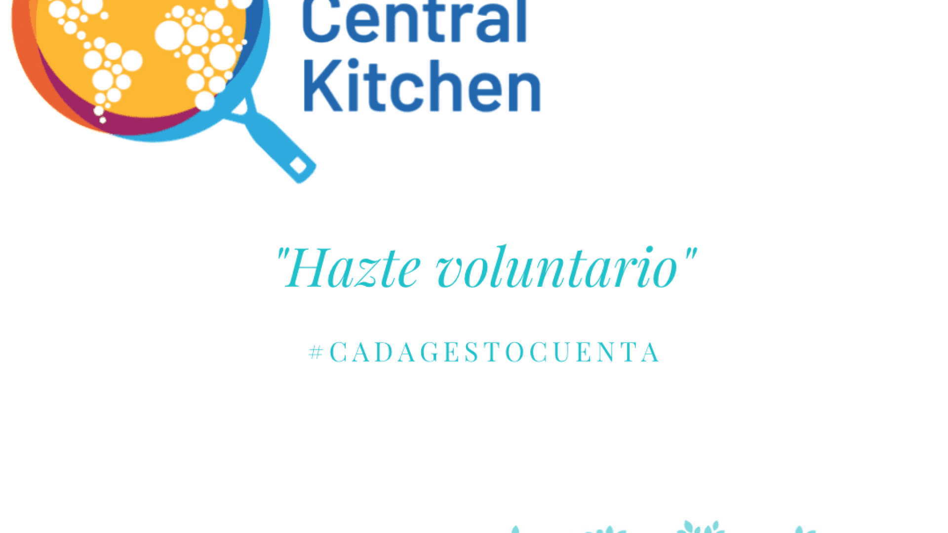 Cartel para voluntarios de World Central Kitchen
